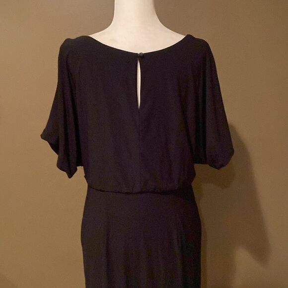 Jessica Howard Black Dress Size 8 Peek a Boo Sleeve Short Sleeve - Picture 5 of 10